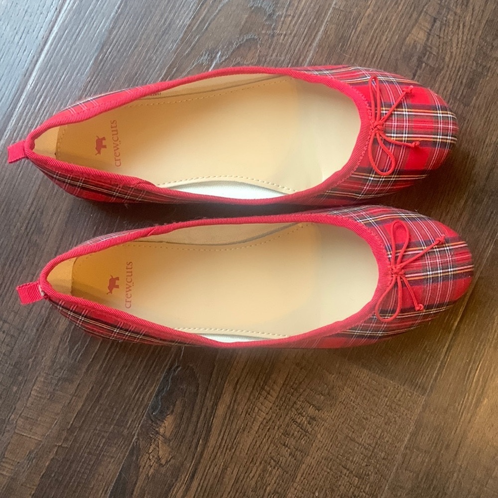 J Crew Crewcuts Tartan Plaid Mallet Flats -Kids Size 5 (women’s size 7)